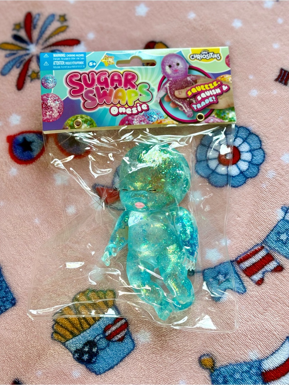 Sugar Swaps Blue Glitter Squeeze baby